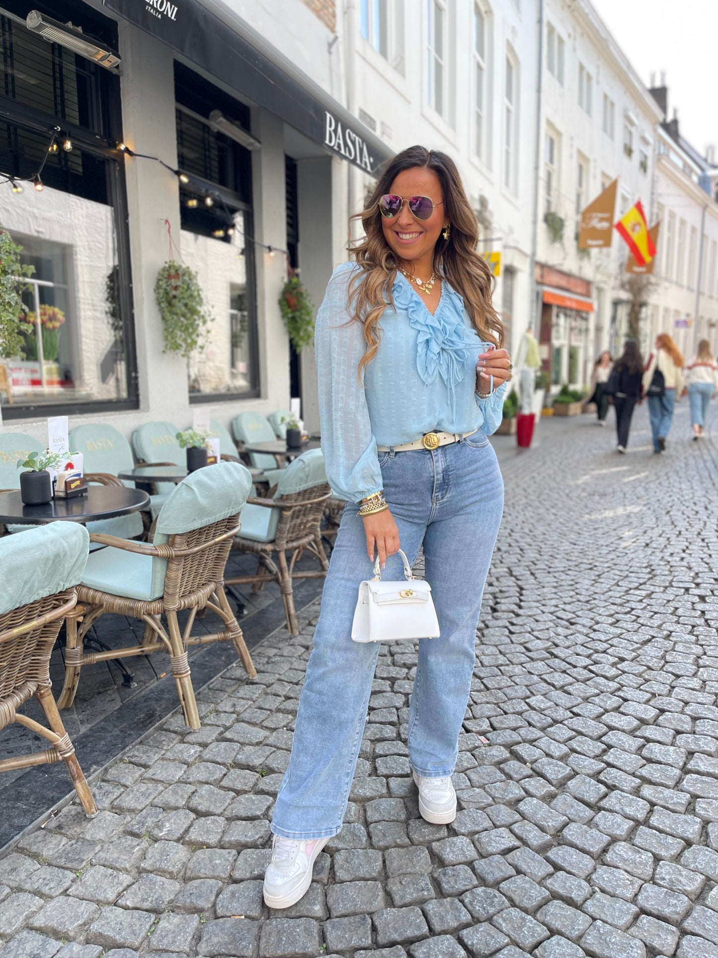 My Way Wide Leg Light Blue