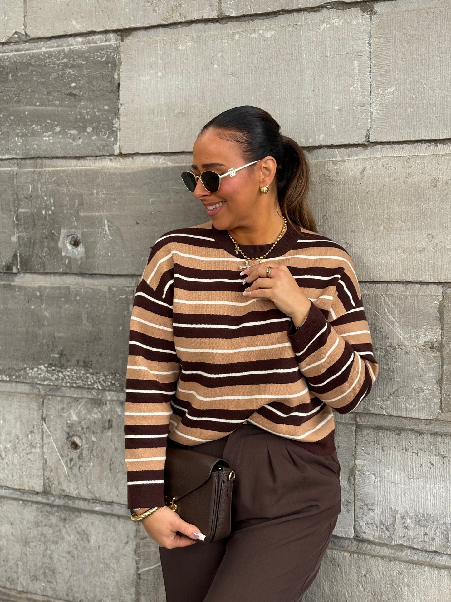 Camel Stripe Long