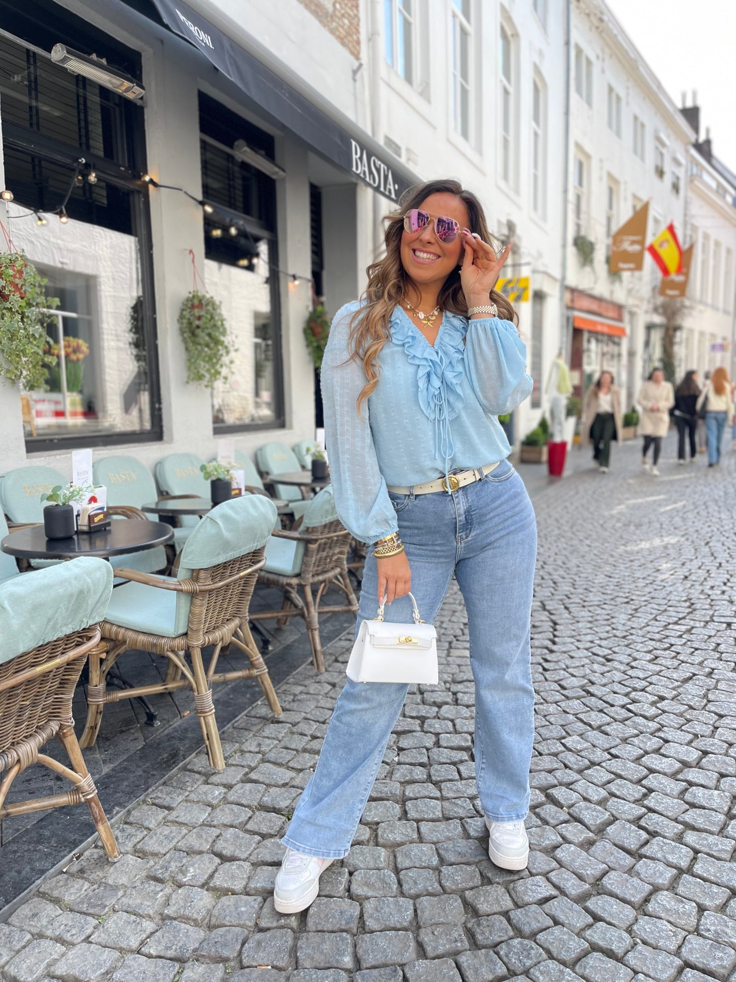 My Way Wide Leg Light Blue