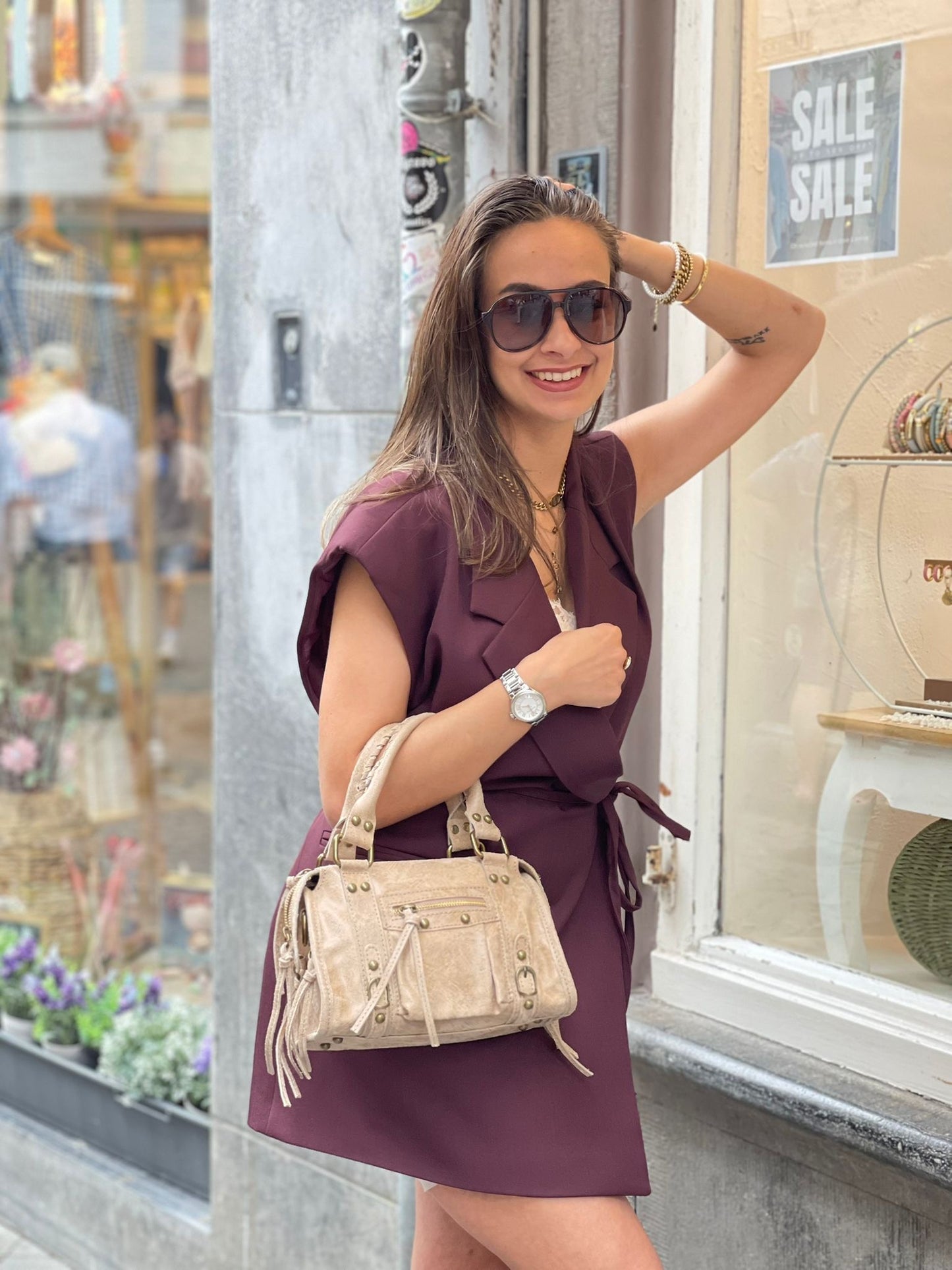 Love Story Gilletje Blazer/Dress Burgundy