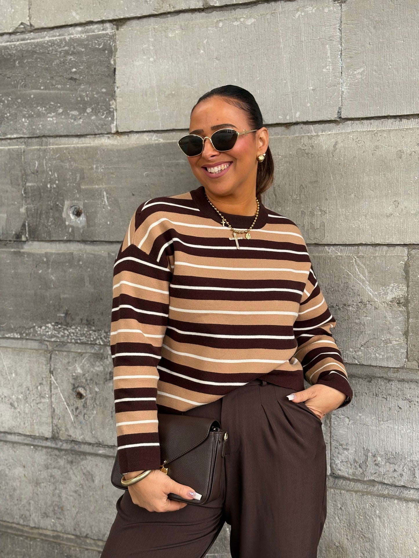 Camel Stripe Long