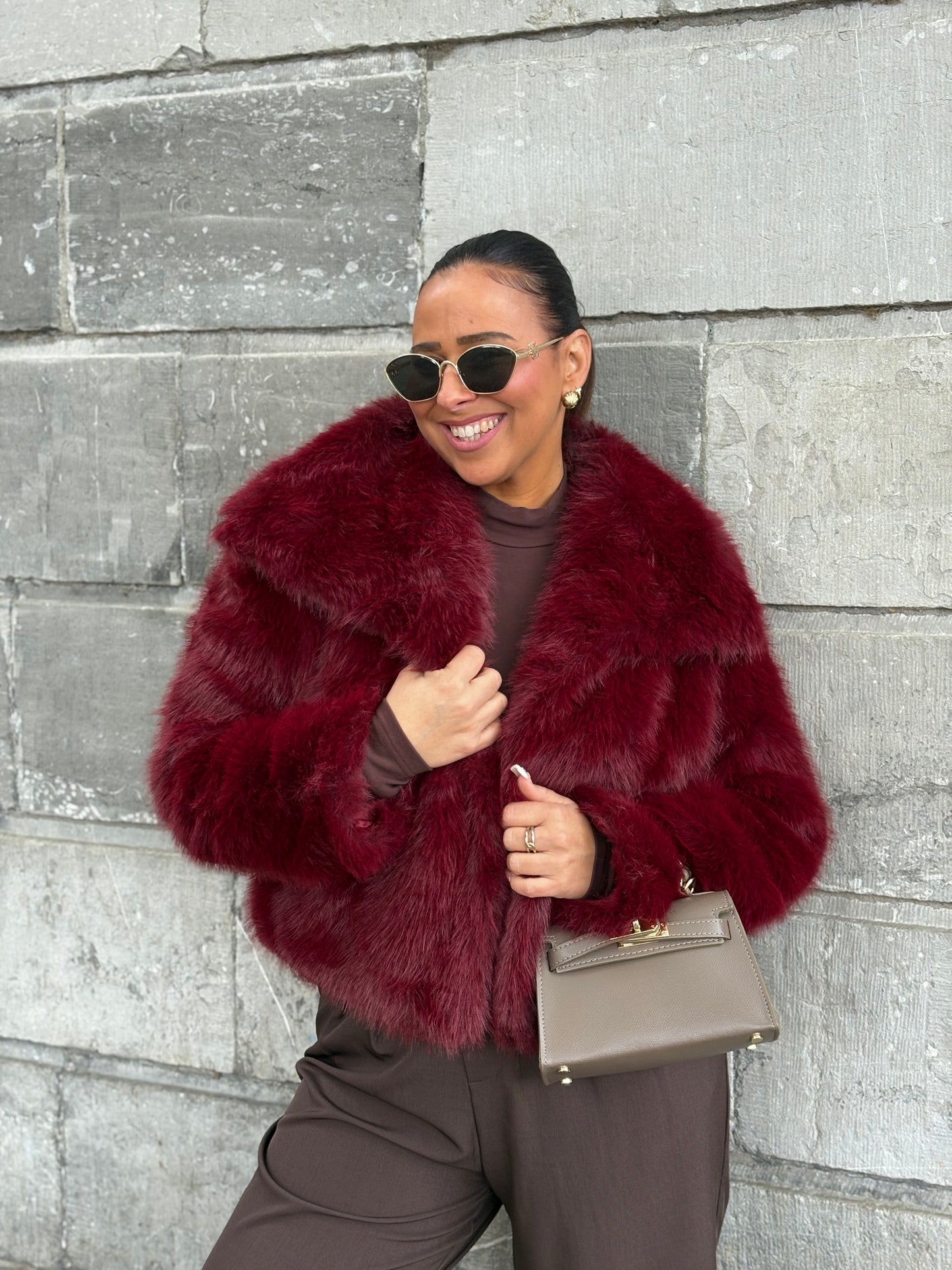 Magical Faux Fur Burgundy