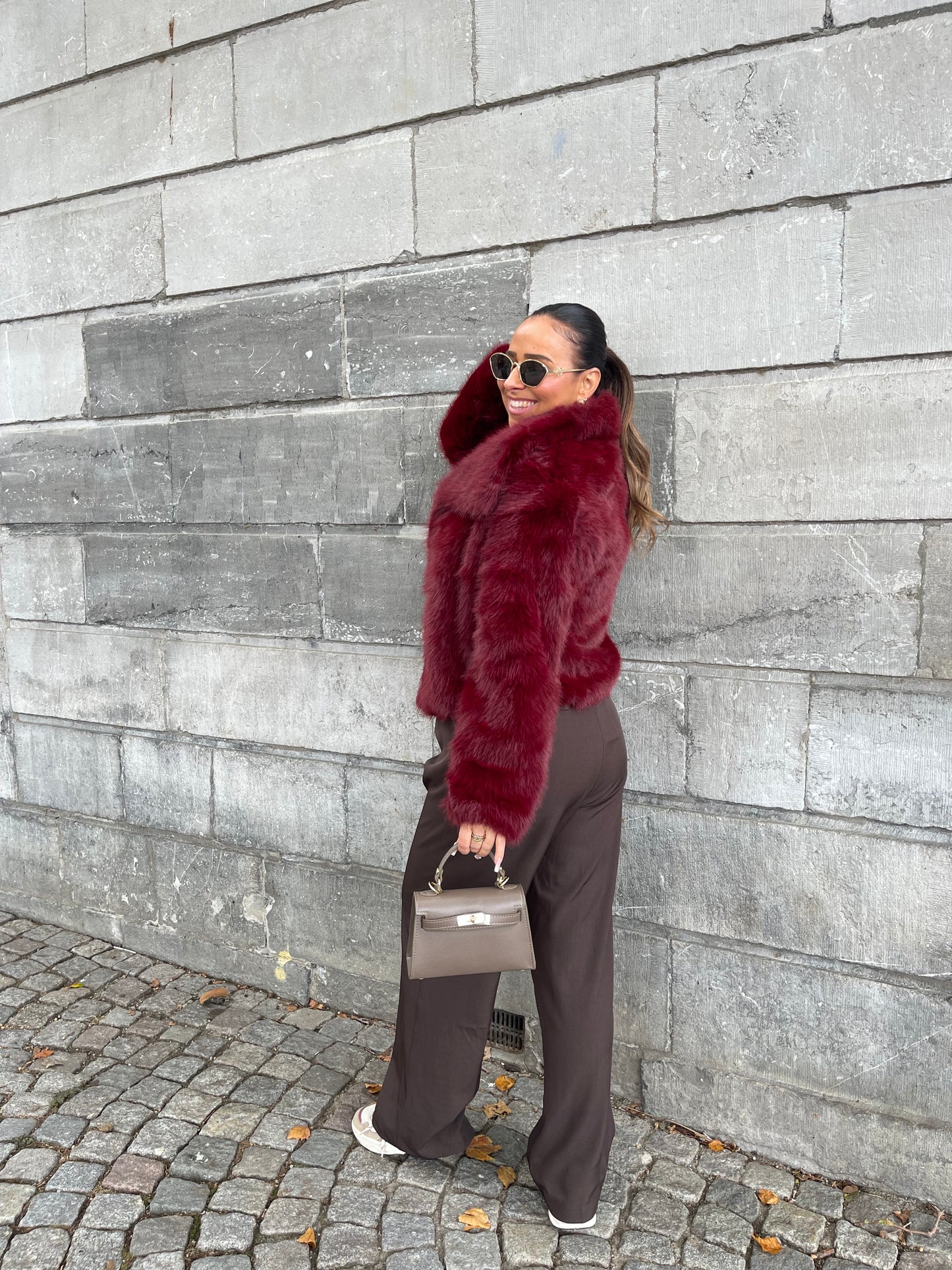 Magical Faux Fur Burgundy