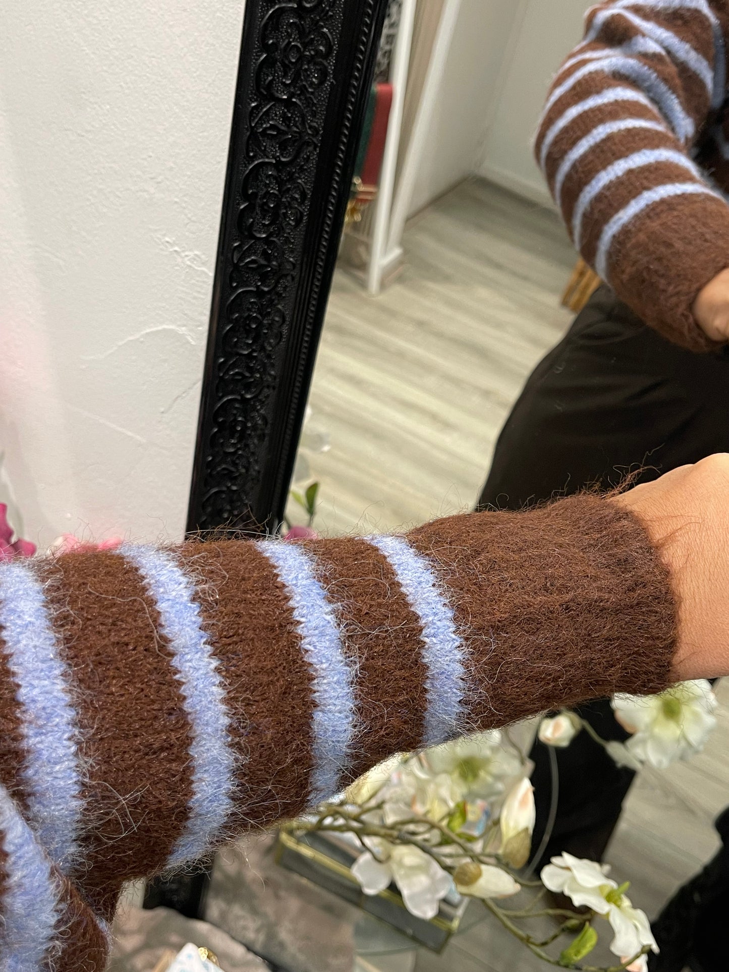 Brown Blue Stripe Sweat - MyBajka