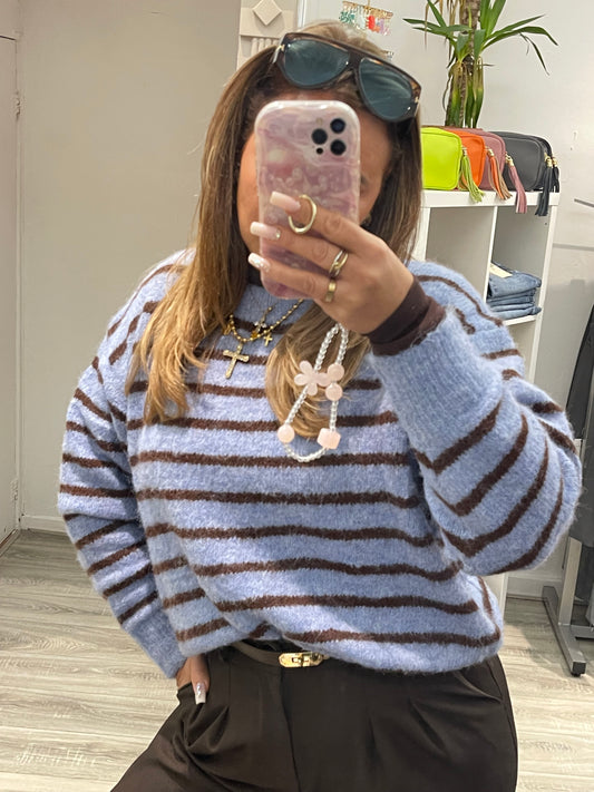 Light Blue Stripe Sweat - MyBajka