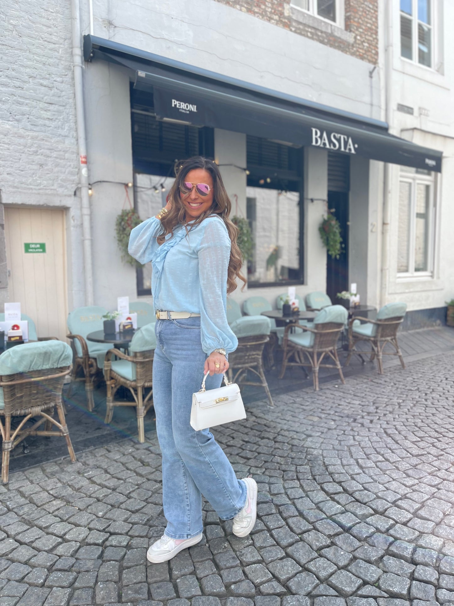 My Way Wide Leg Light Blue