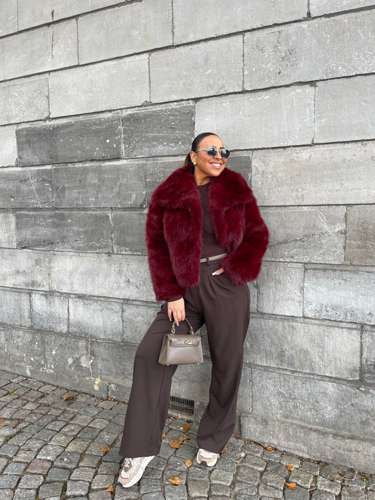 Magical Faux Fur Burgundy