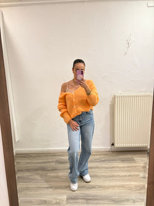 Love The Vibes Cardigan New Orange