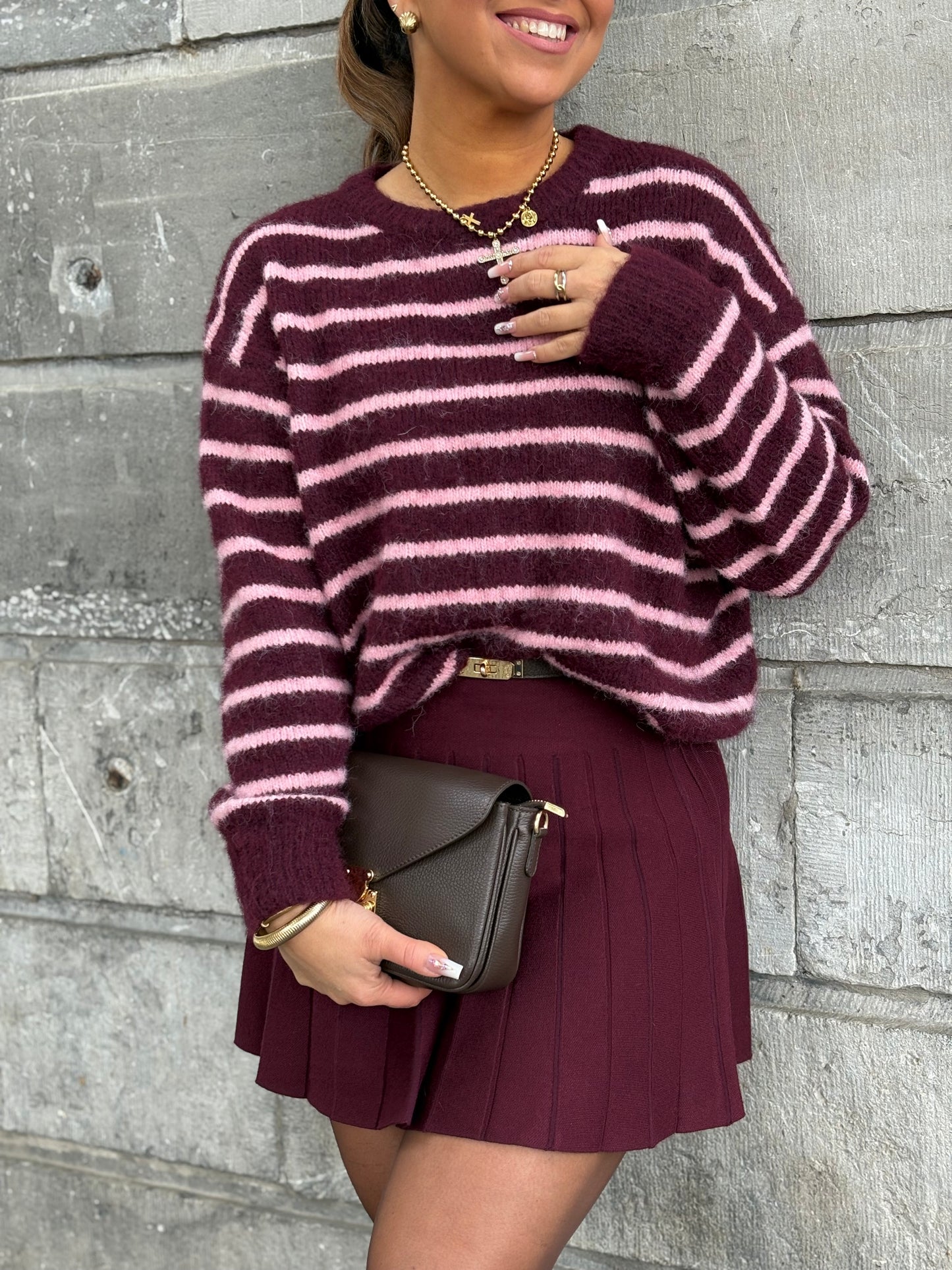 Cherrie Stripe Sweat