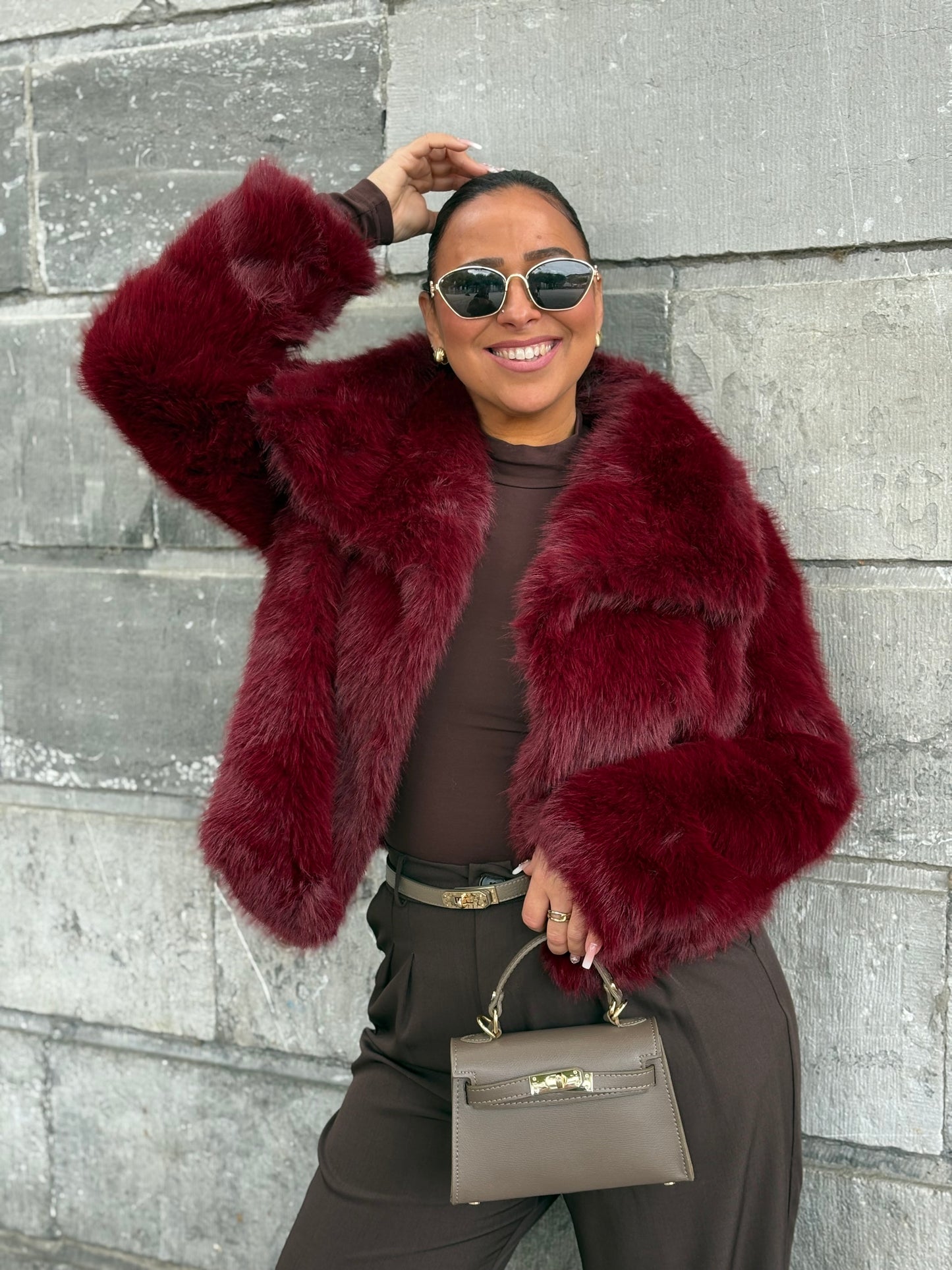 Magical Faux Fur Burgundy
