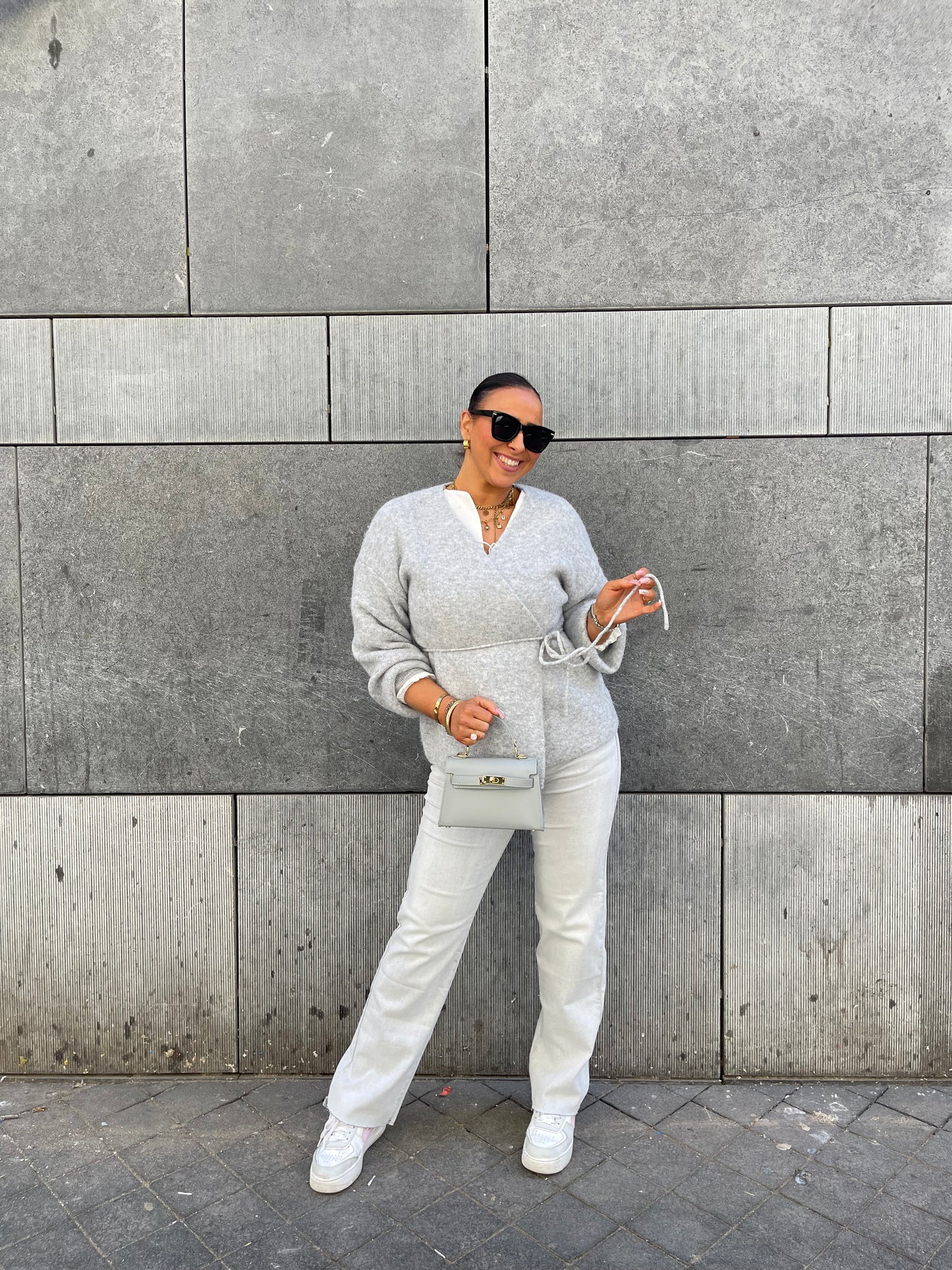 My Way Wide Leg Extra Stretch Light Grey