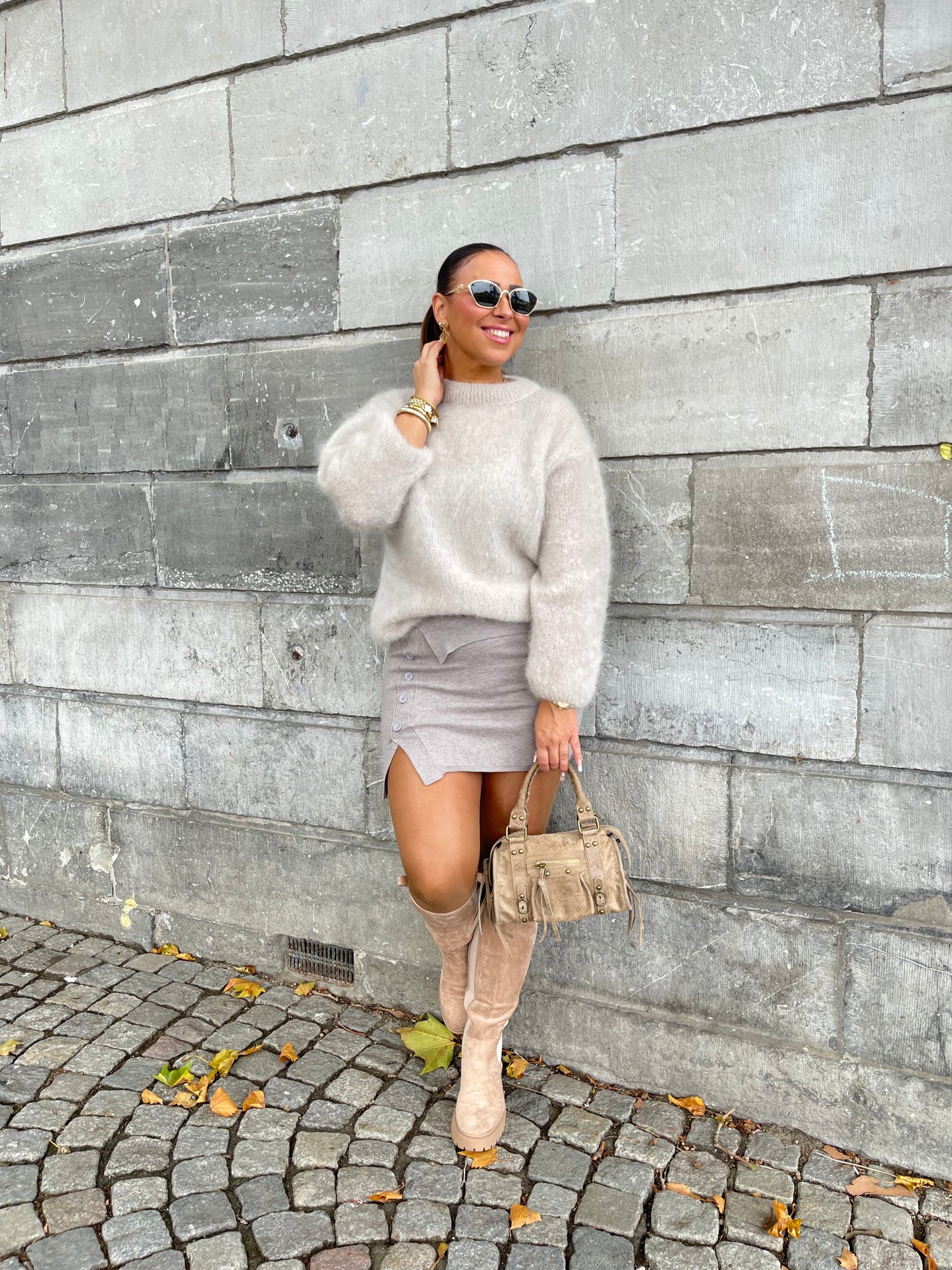 My Precious Fall Skirt Taupe