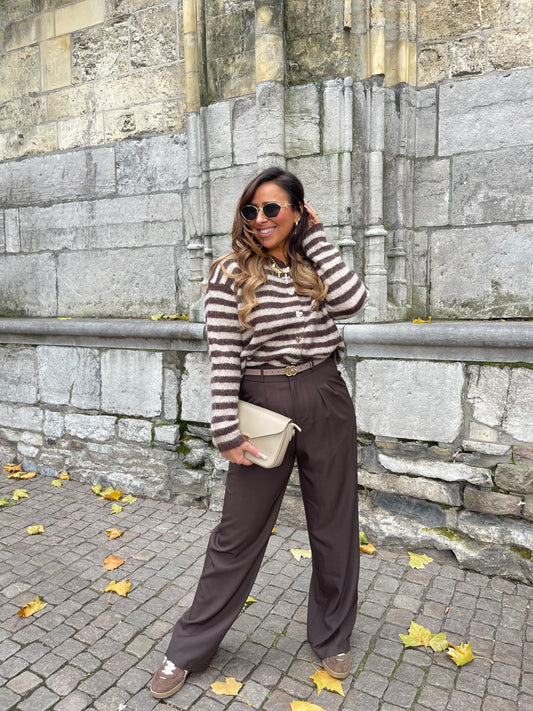 My Heart Stripes Brown