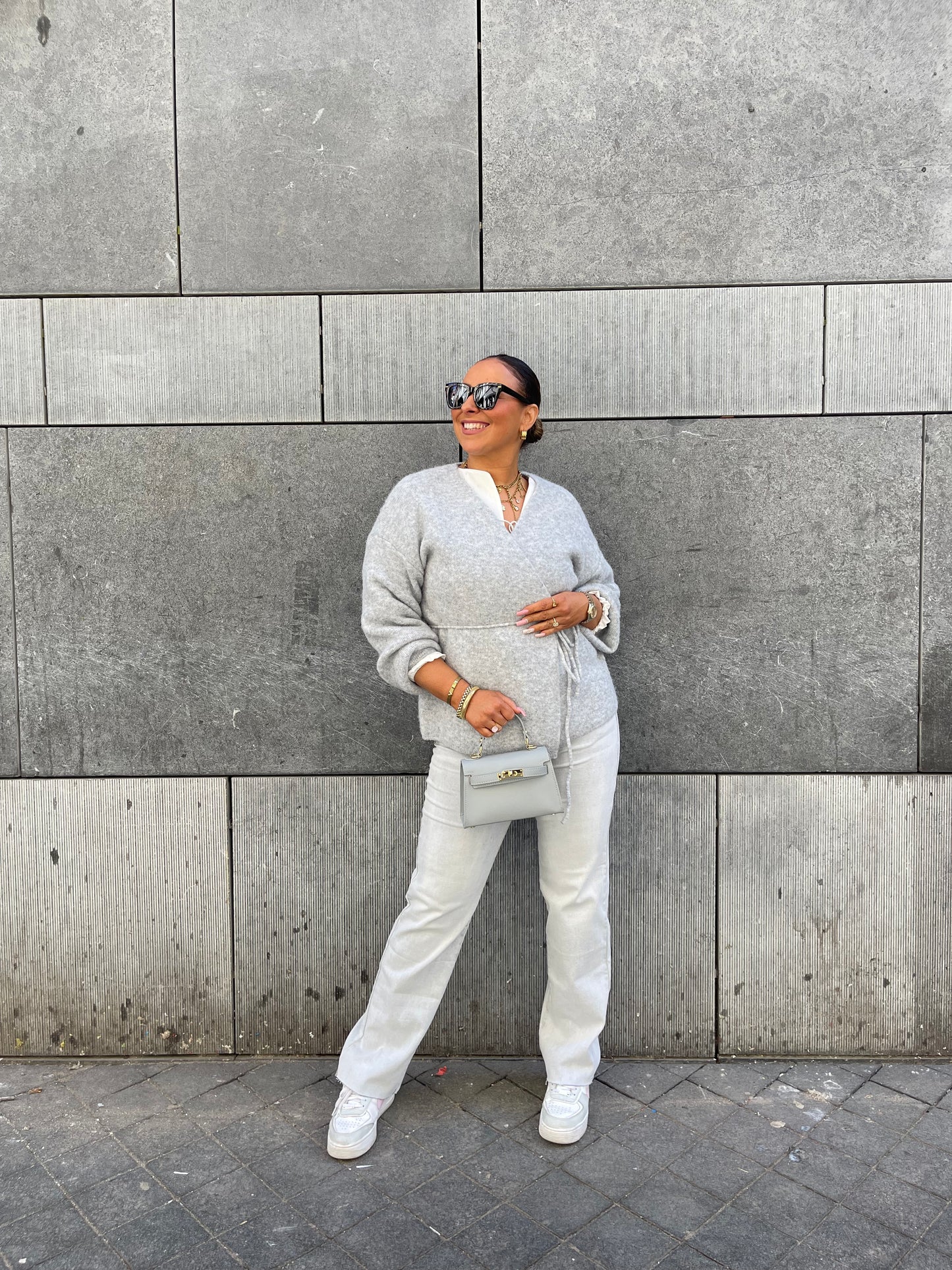 My Way Wide Leg Extra Stretch Light Grey