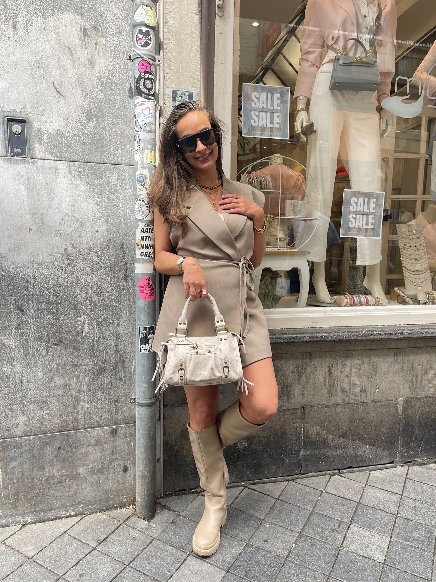Love Story Gillet Blazer/Dress Taupe