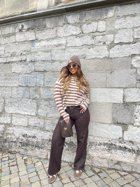 My Heart Stripe Beige - MyBajka