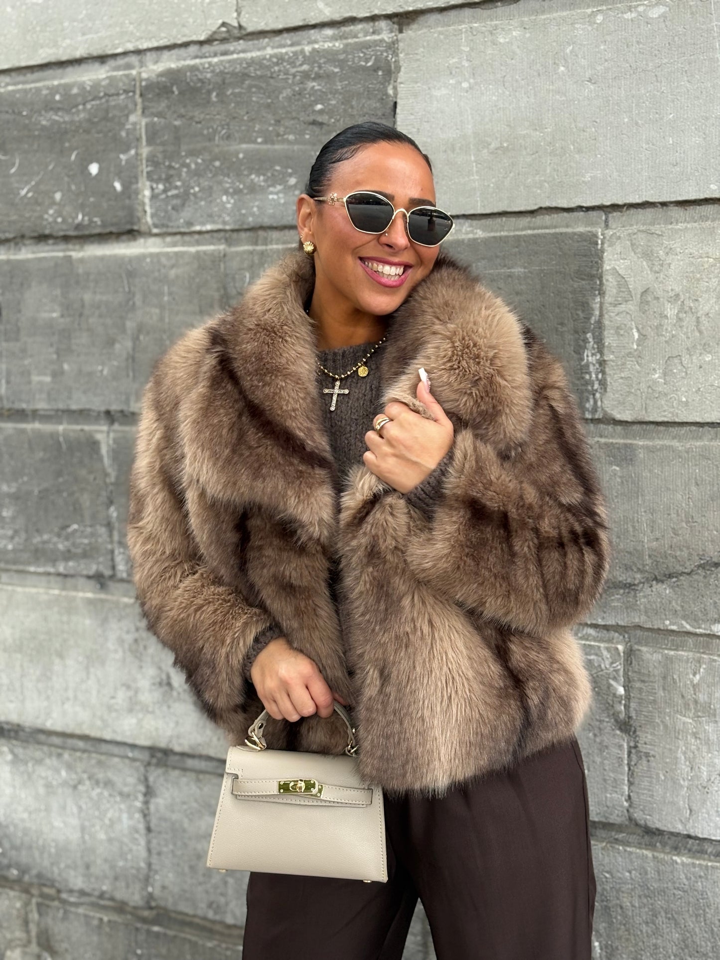 Magical Faux Fur Brown/Taupe