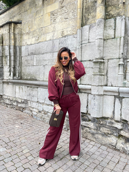 In The Style Jogger Burgundy