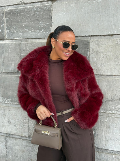Magical Faux Fur Burgundy