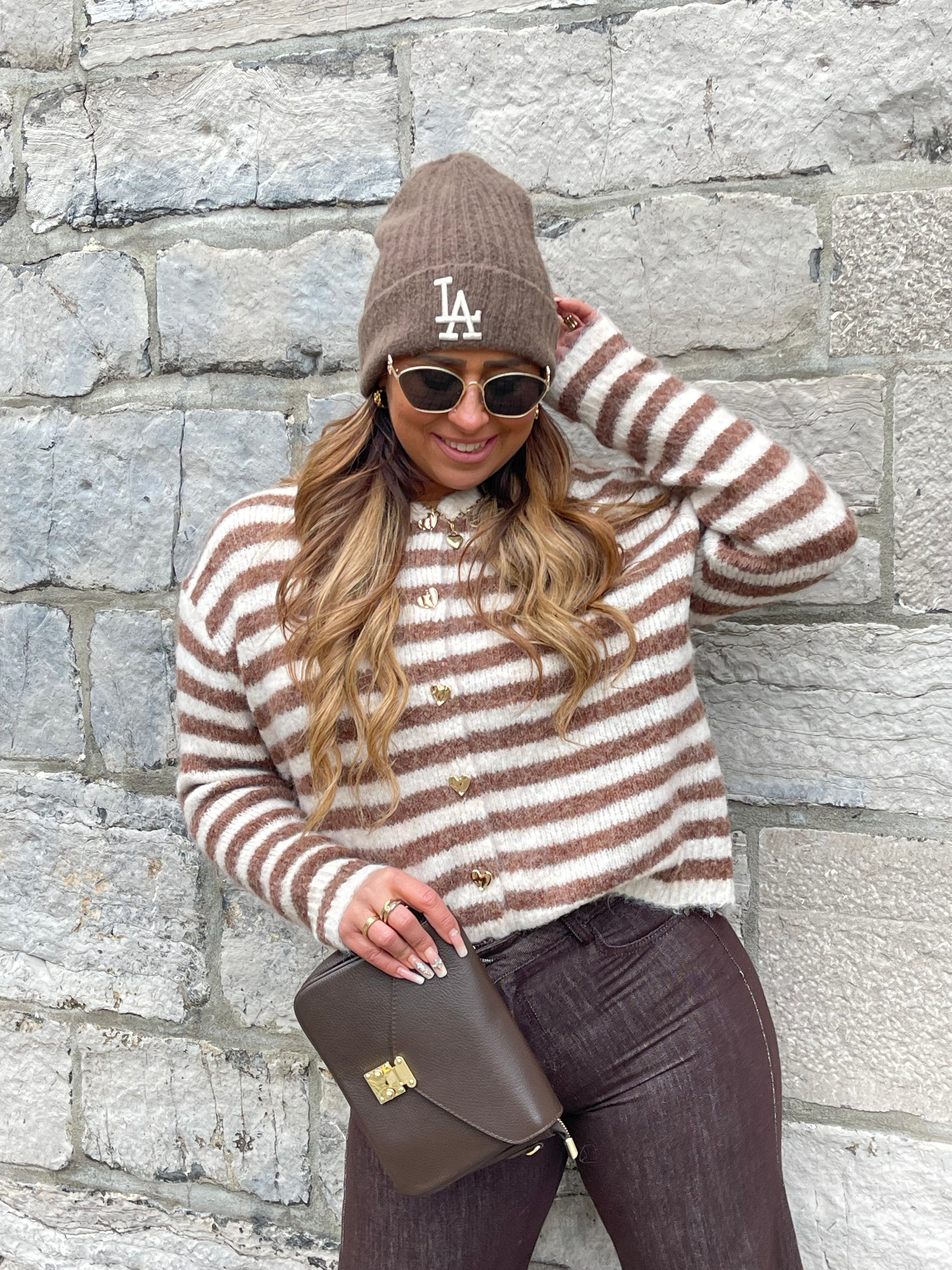 My Heart Stripe Beige - MyBajka