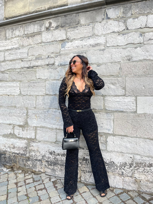 Midnight Lover Lace Pants Black - MyBajka