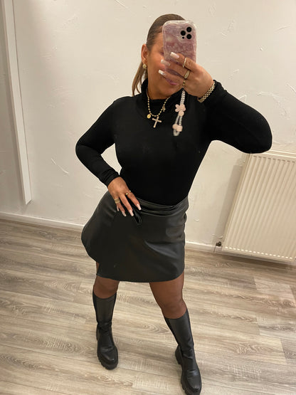 Basic Top High Neck Black