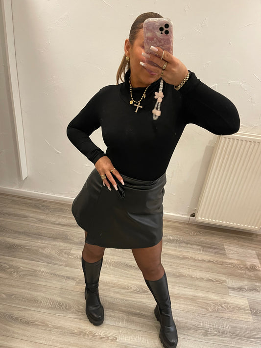 Basic Top High Neck Black