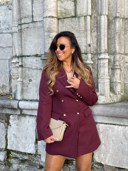 Blazer Dress Burgundy