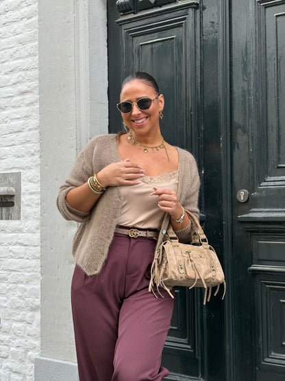 Love The Vibes Cardigan Light Brown