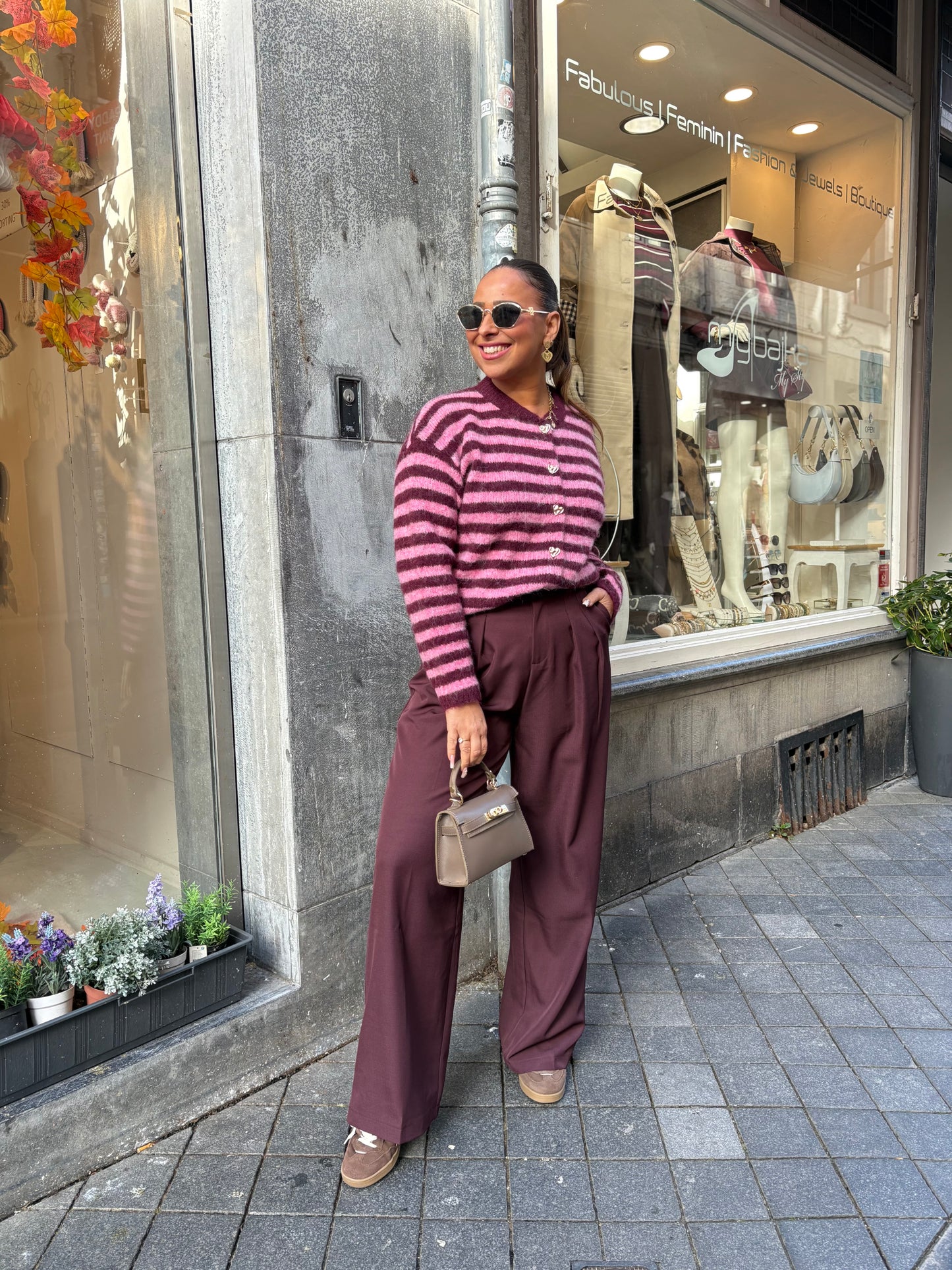 My Heart Stripes Burgundy