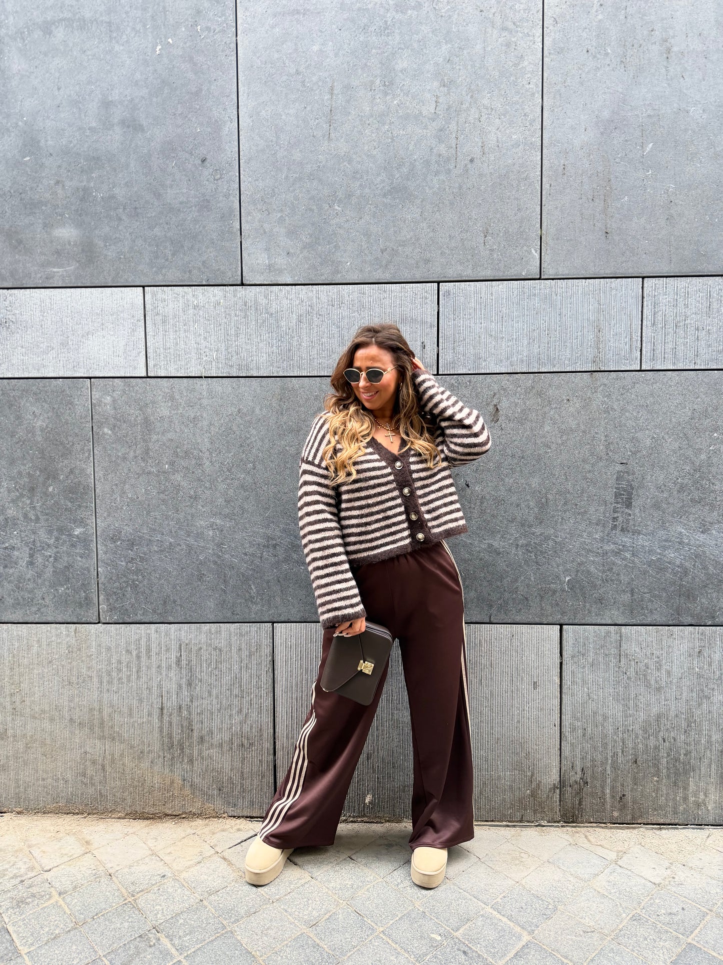 Brown Stripe Cardigan