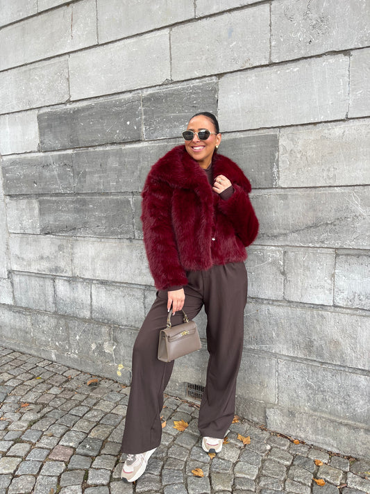 Magical Faux Fur Burgundy