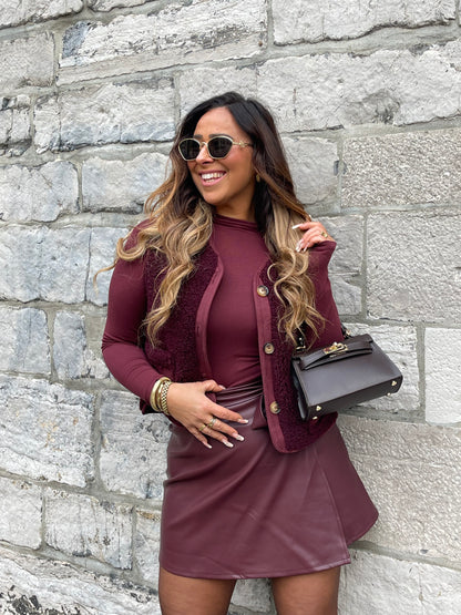 Mood Skirt Burgundy - MyBajka