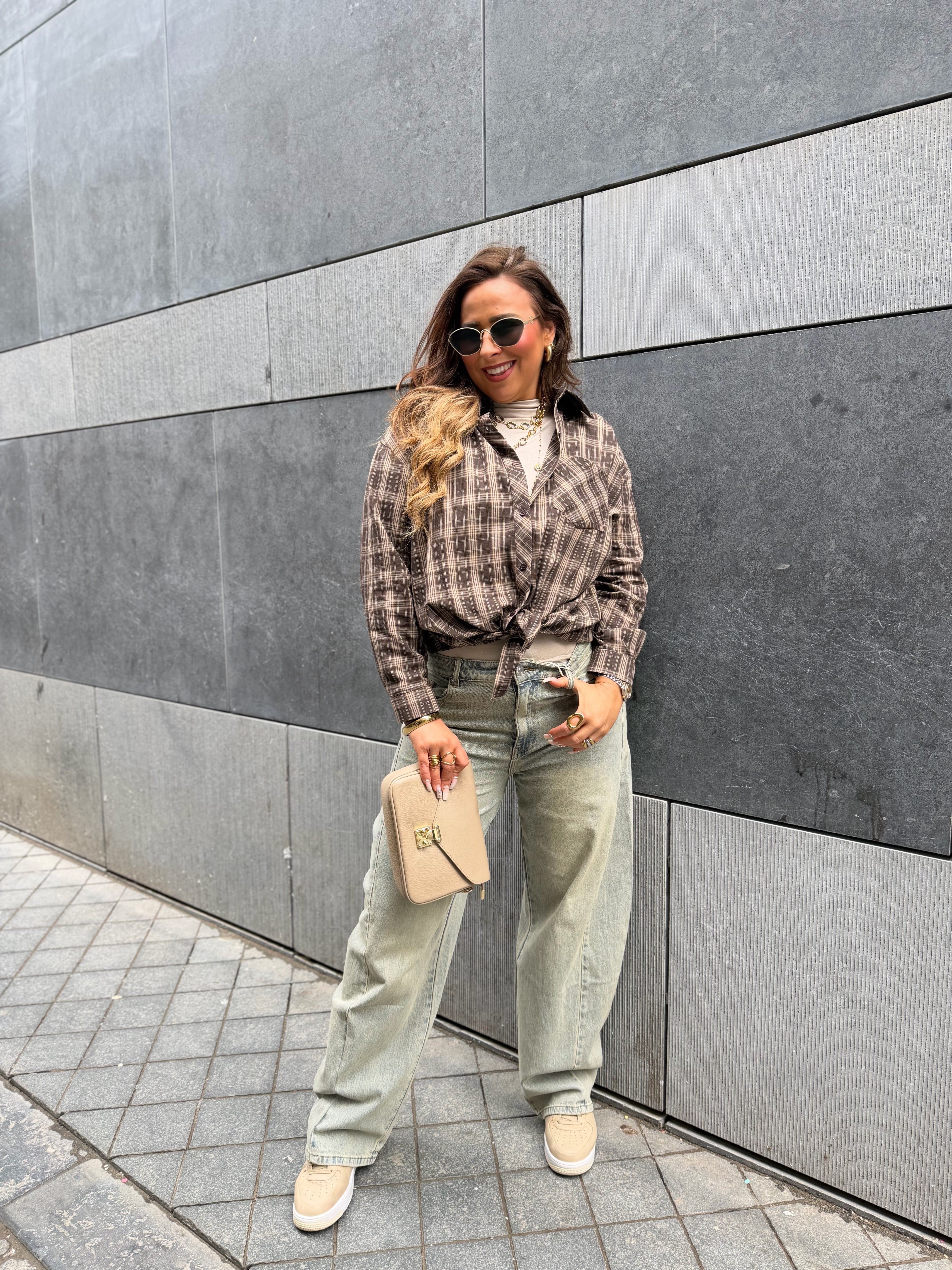 Wide Balloon Denim Wood Jeans