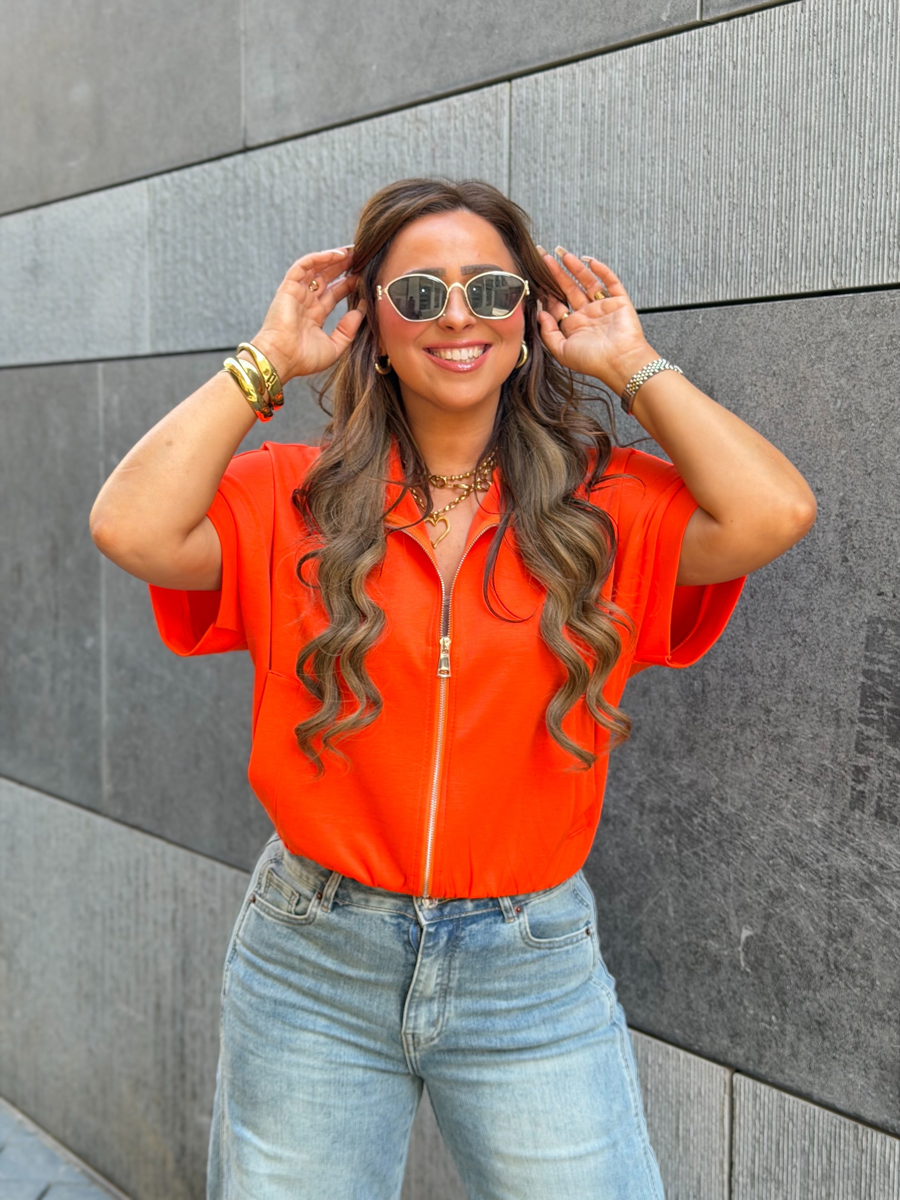 Casual Zipper Orange
