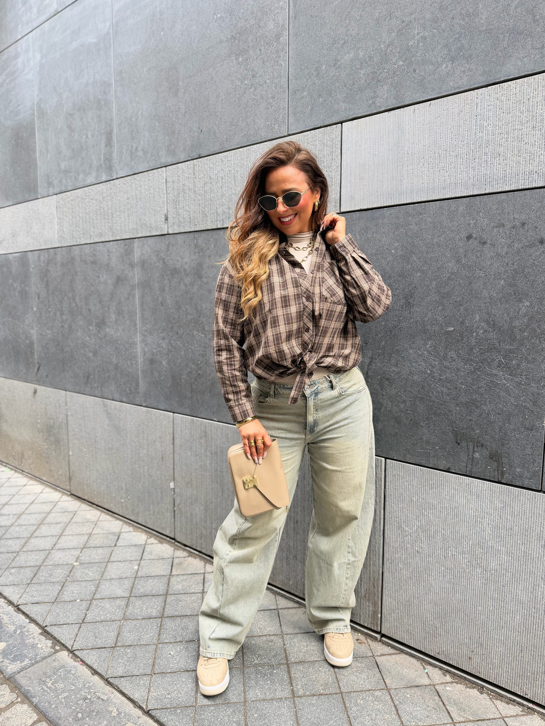 Wide Balloon Denim Wood Jeans