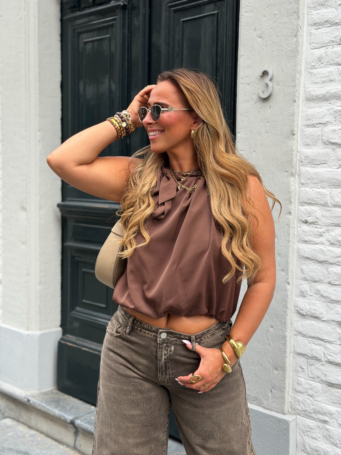Gaya Top Brown