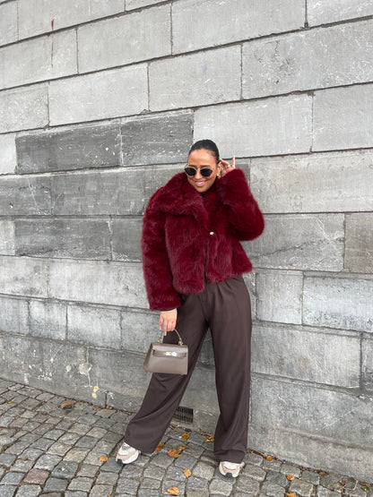 Magical Faux Fur Burgundy