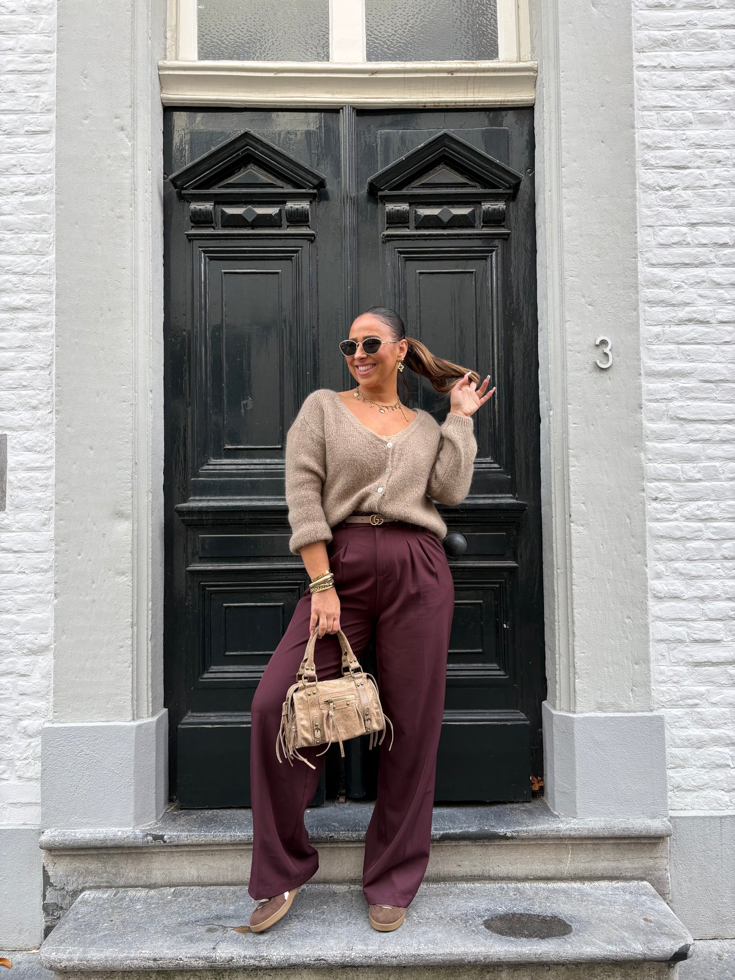 Love The Vibes Cardigan Light Brown