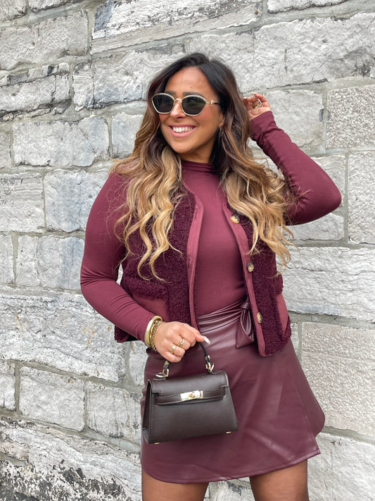 Mood Skirt Burgundy - MyBajka