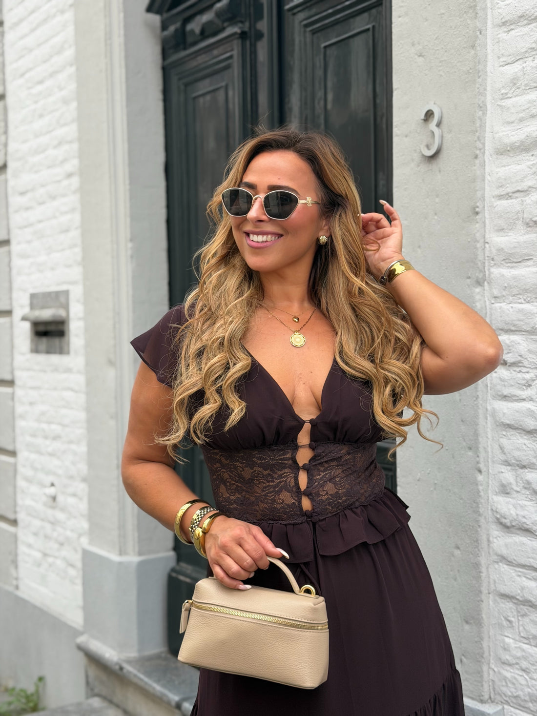 Romance In Florance Top Brown