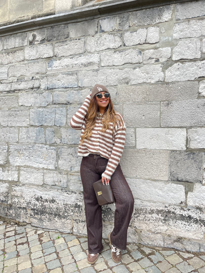 My Heart Stripe Beige - MyBajka