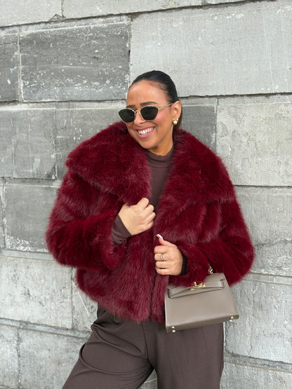 Magical Faux Fur Burgundy