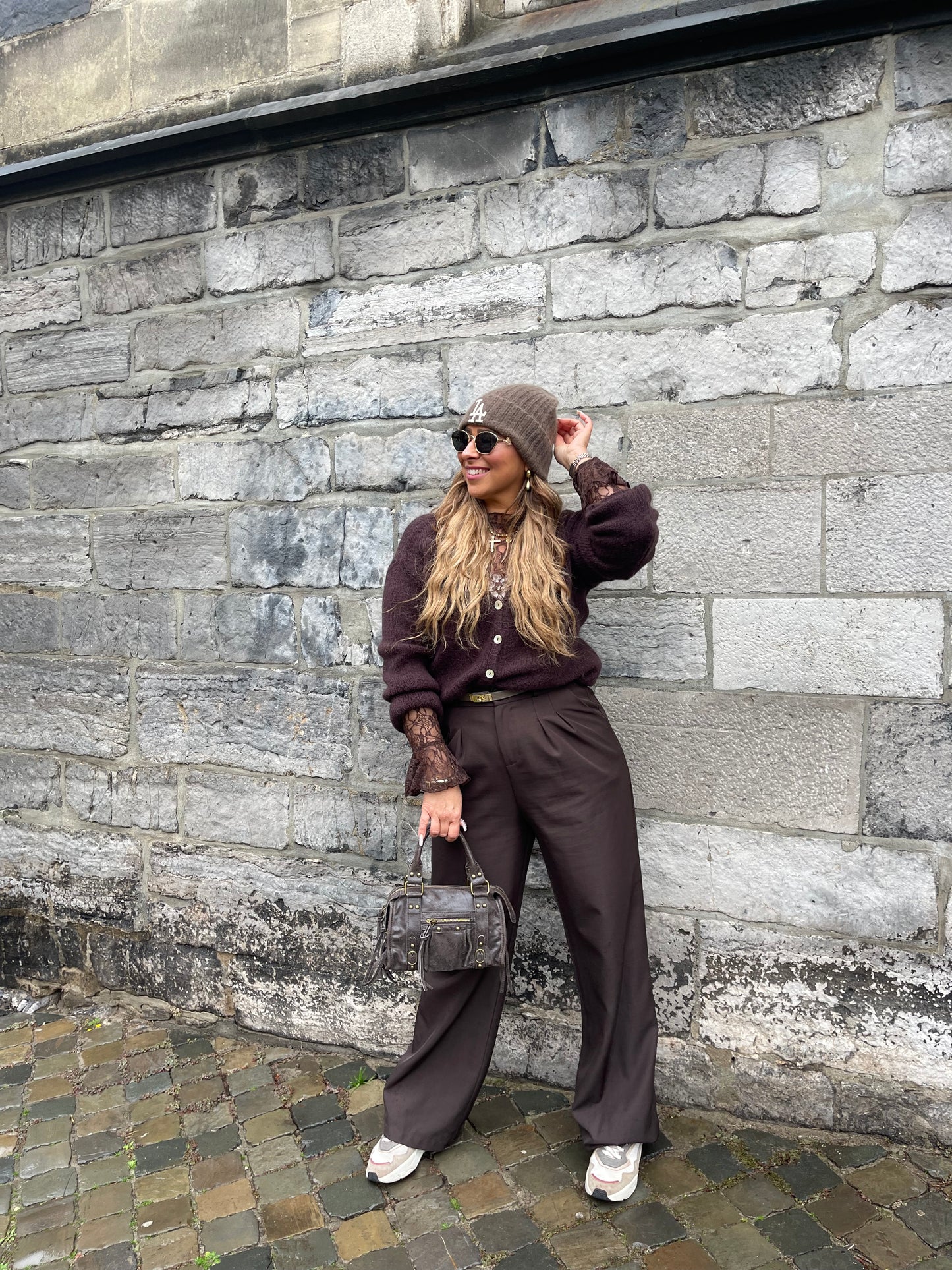 Love The Vibes Cardigan Brown - MyBajka