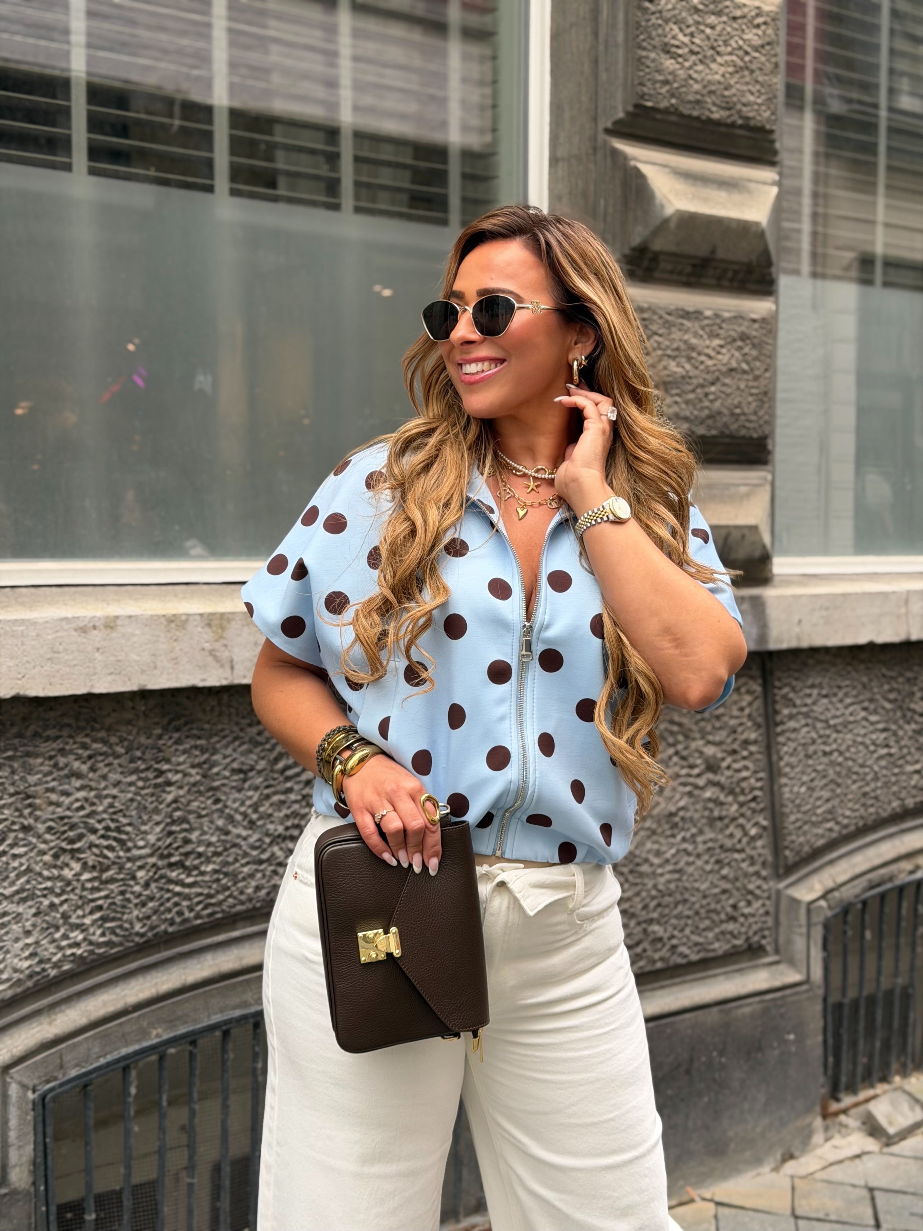 Dotted Zipper Blue