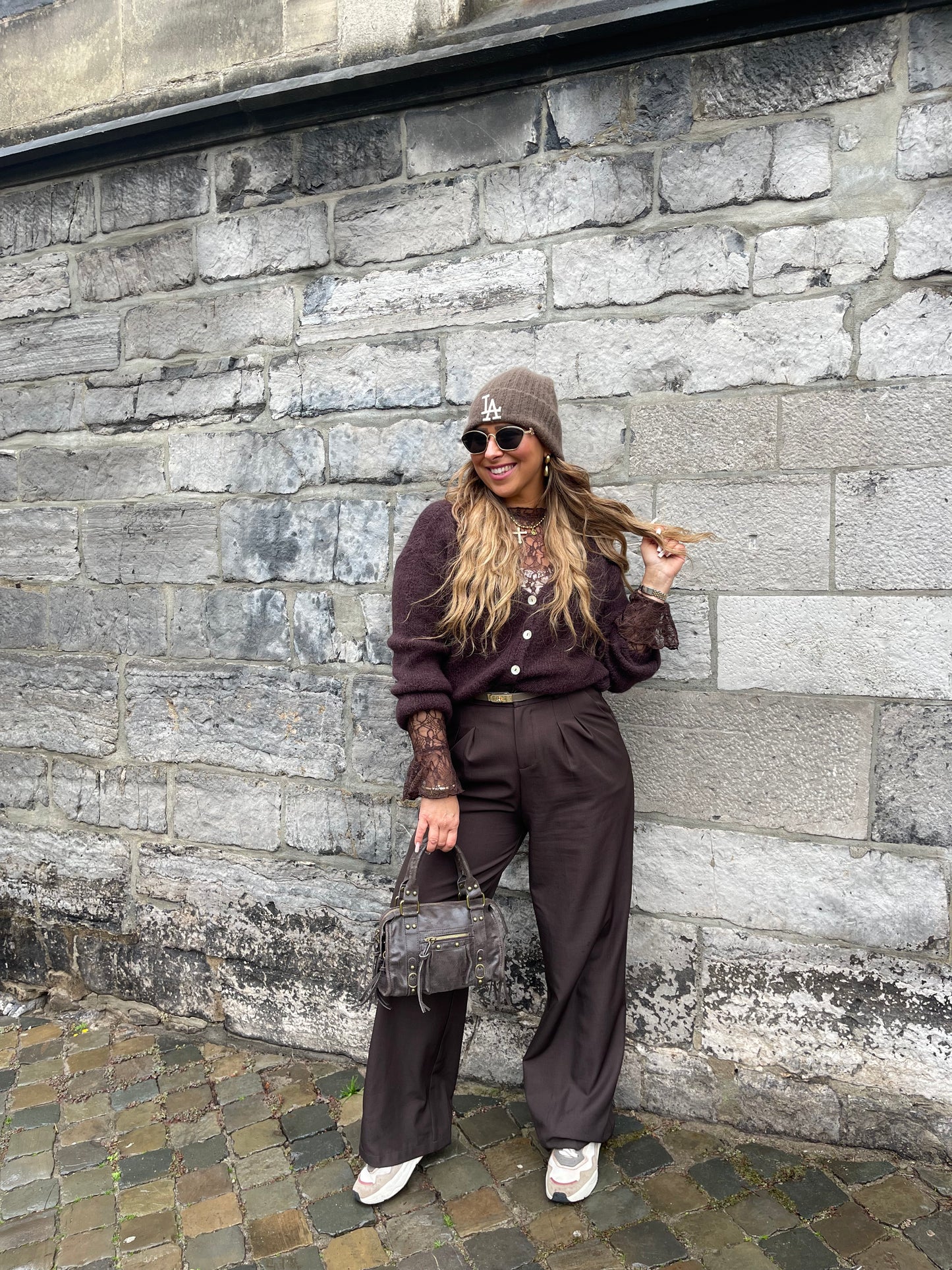 Love The Vibes Cardigan Brown - MyBajka