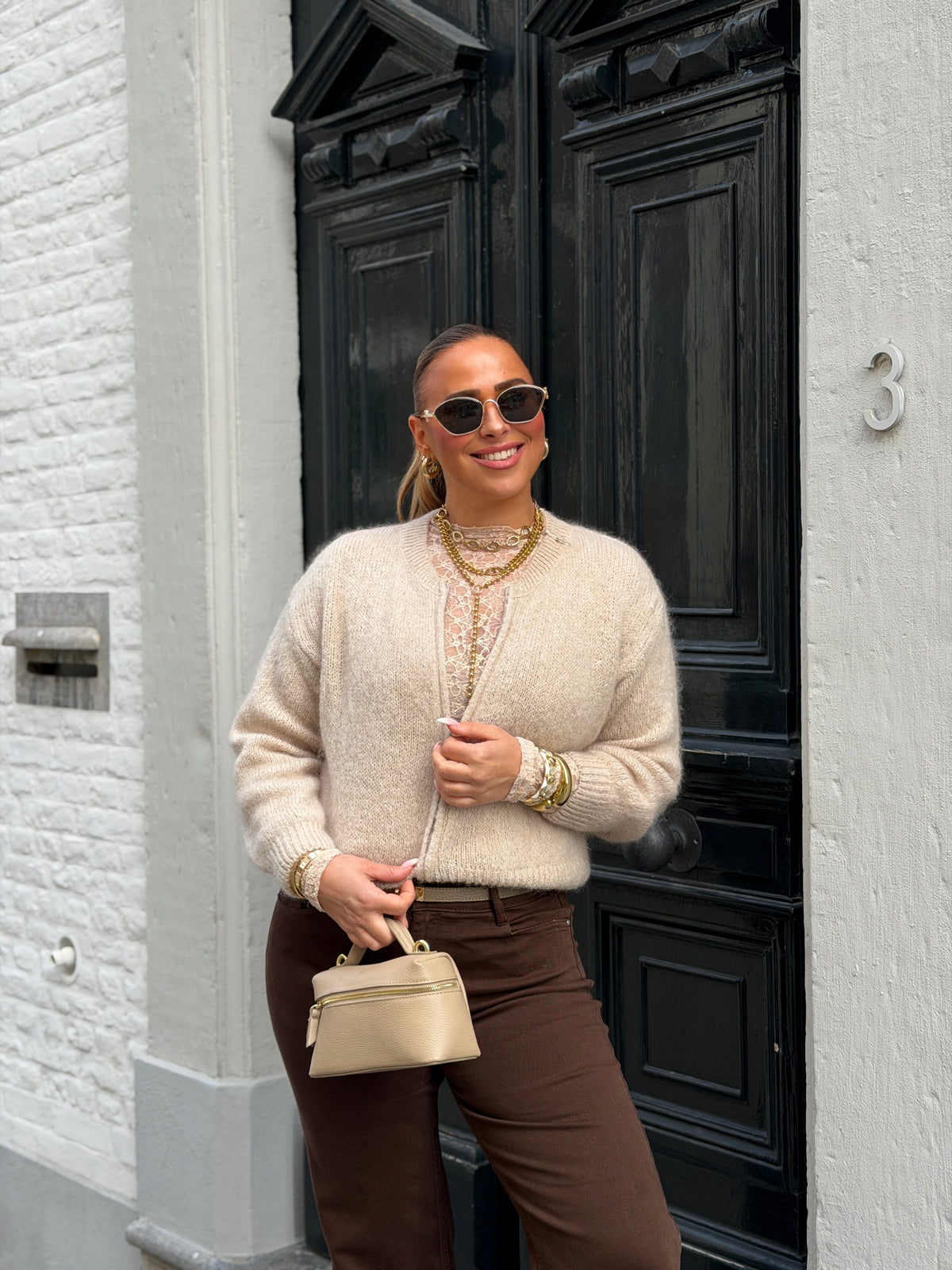 Cozy Way Zipper Beige