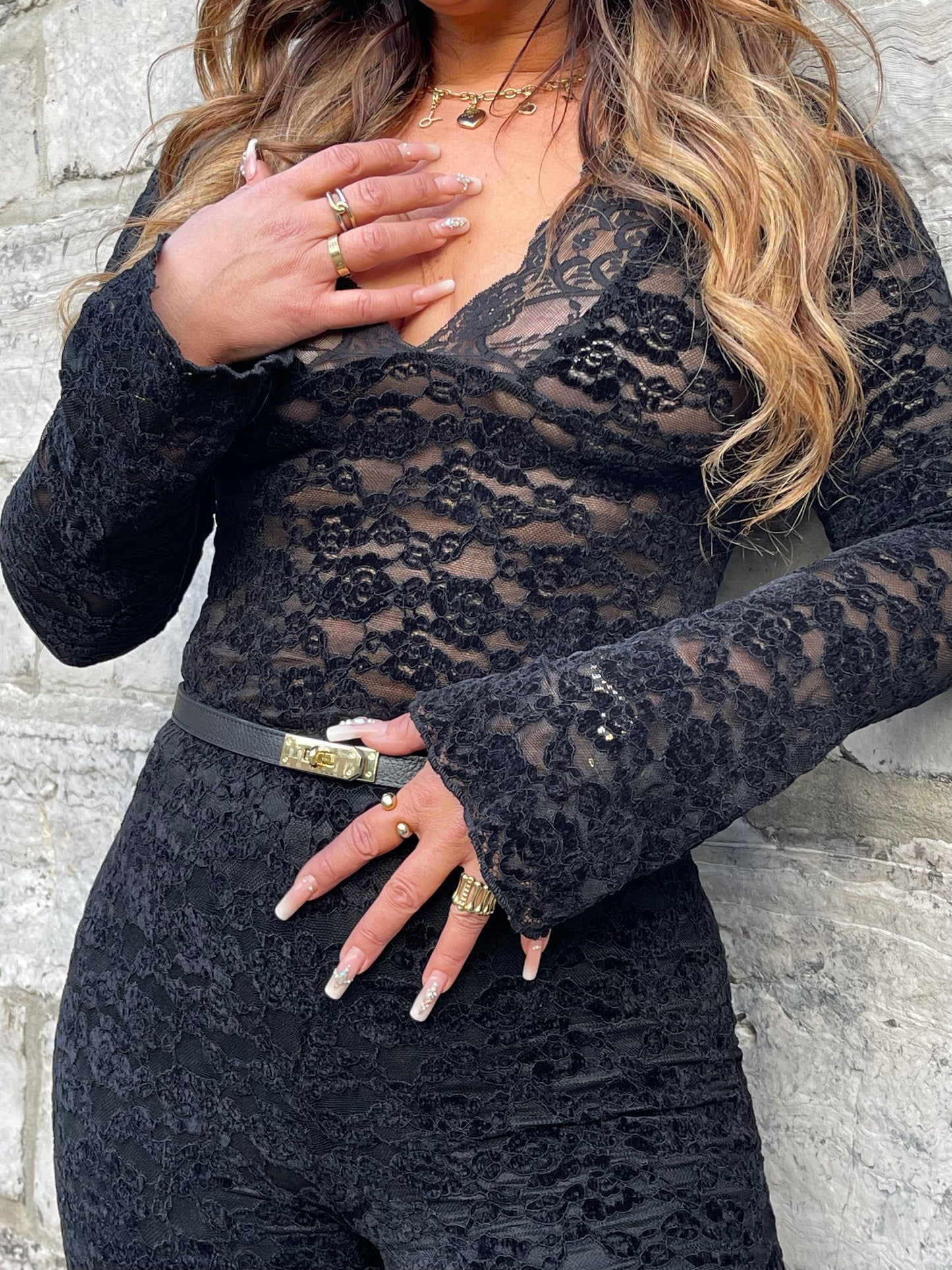 Midnight Lace Lover Body Black - MyBajka