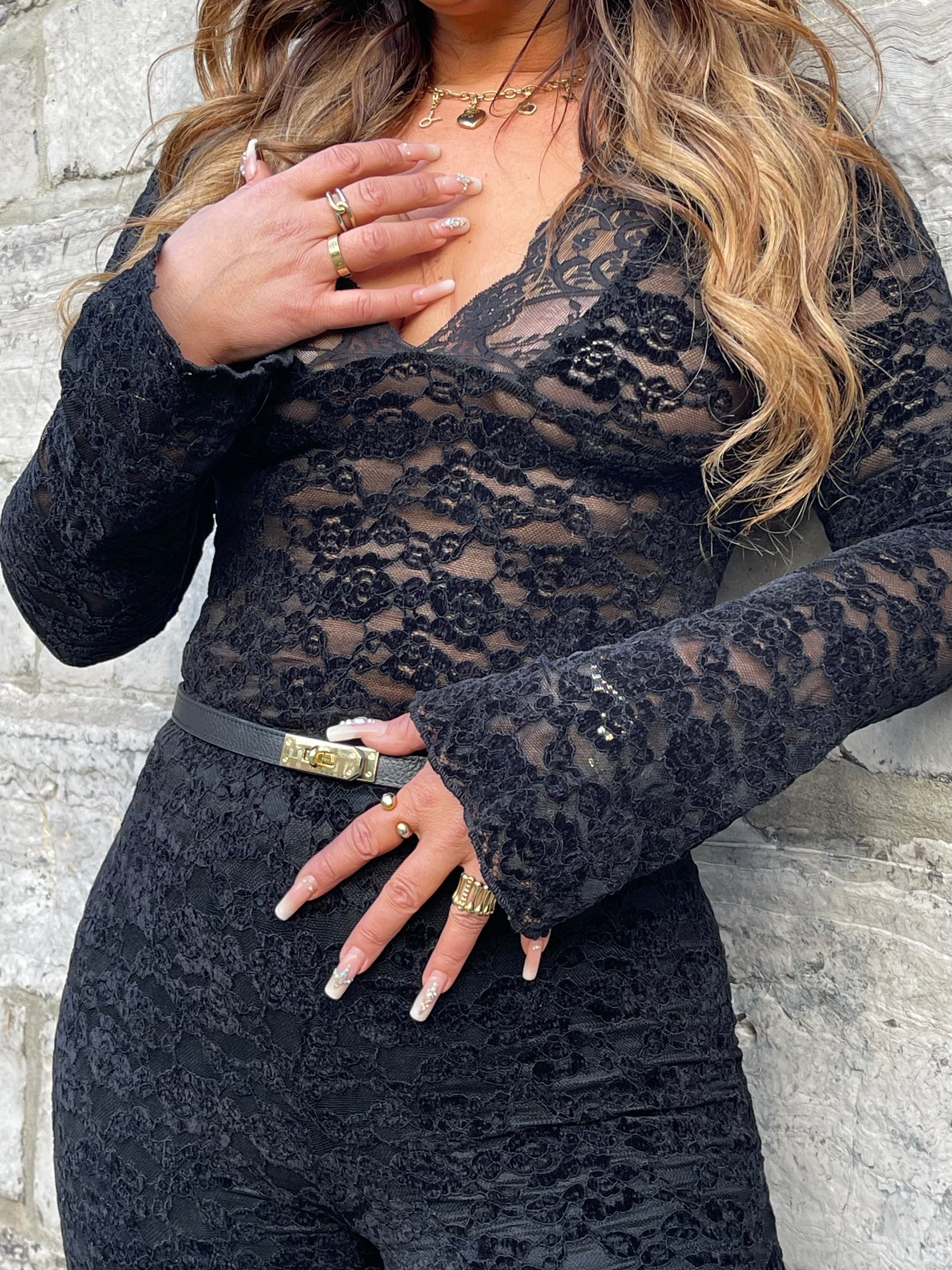 Midnight Lace Lover Body Black - MyBajka