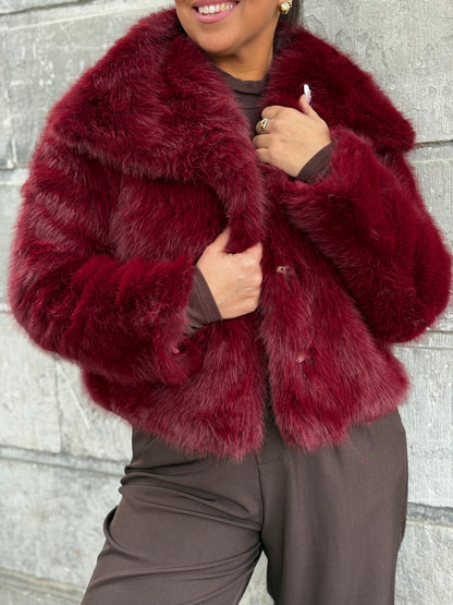 Magical Faux Fur Burgundy
